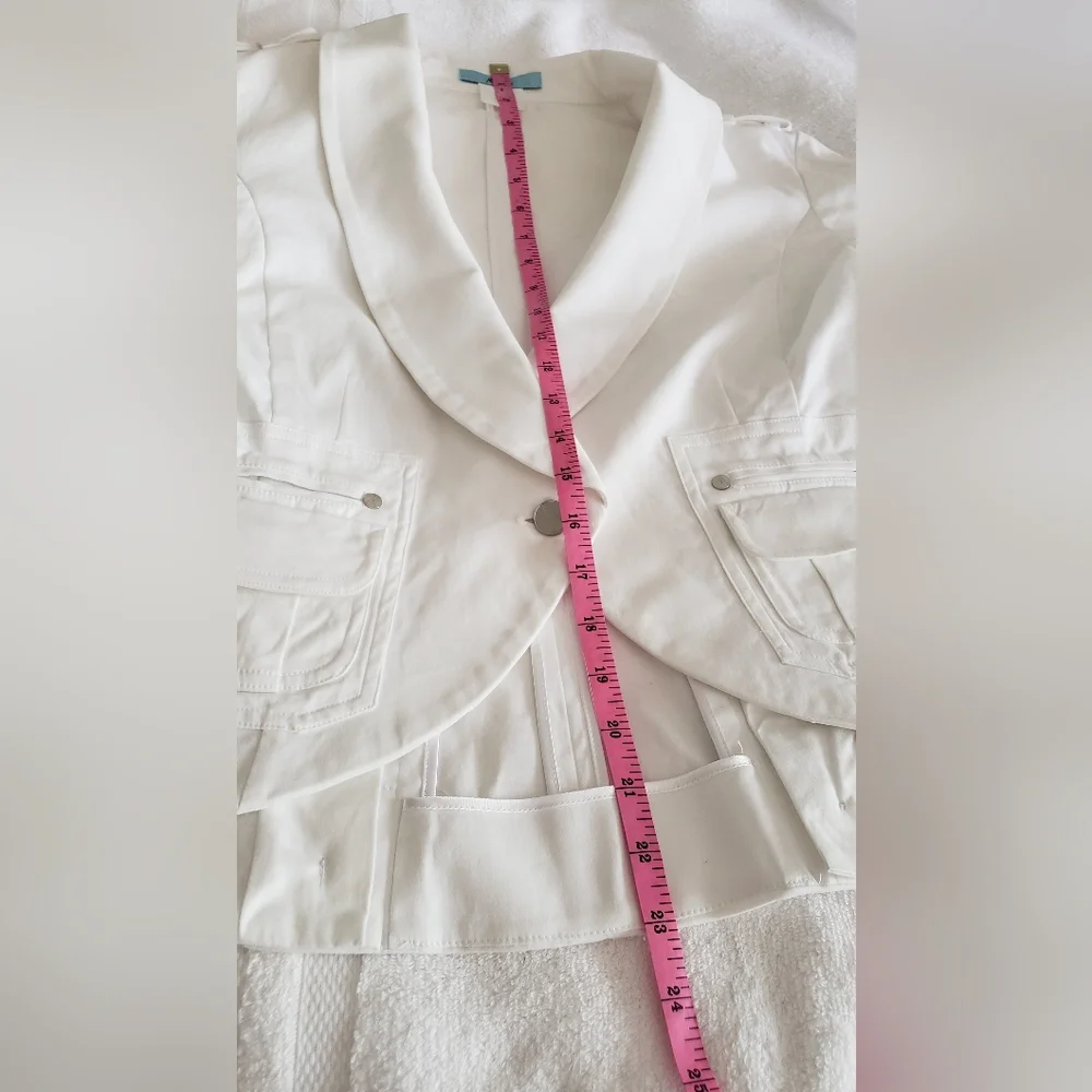 Marciano White Blazer 3/4 Sleeves Size S
